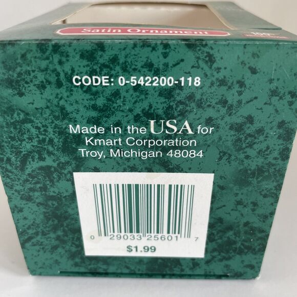 VTG 1999 TRIM A HOME SATIN ORNAMENT SANTA LITTLE TEDDY BEAR EATING PORAGE - Picture 9 of 14